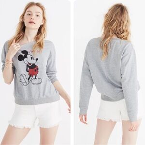 Madewell Disney Grey Gray Mickey Mouse New York Sweatshirt